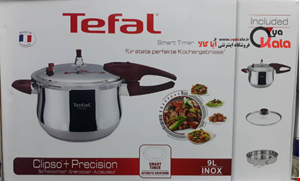  زودپز روگازی تفال 9 لیتر اصل مدل Tefal 9L inox ا Tefal Clipso+Precision 9L Inox